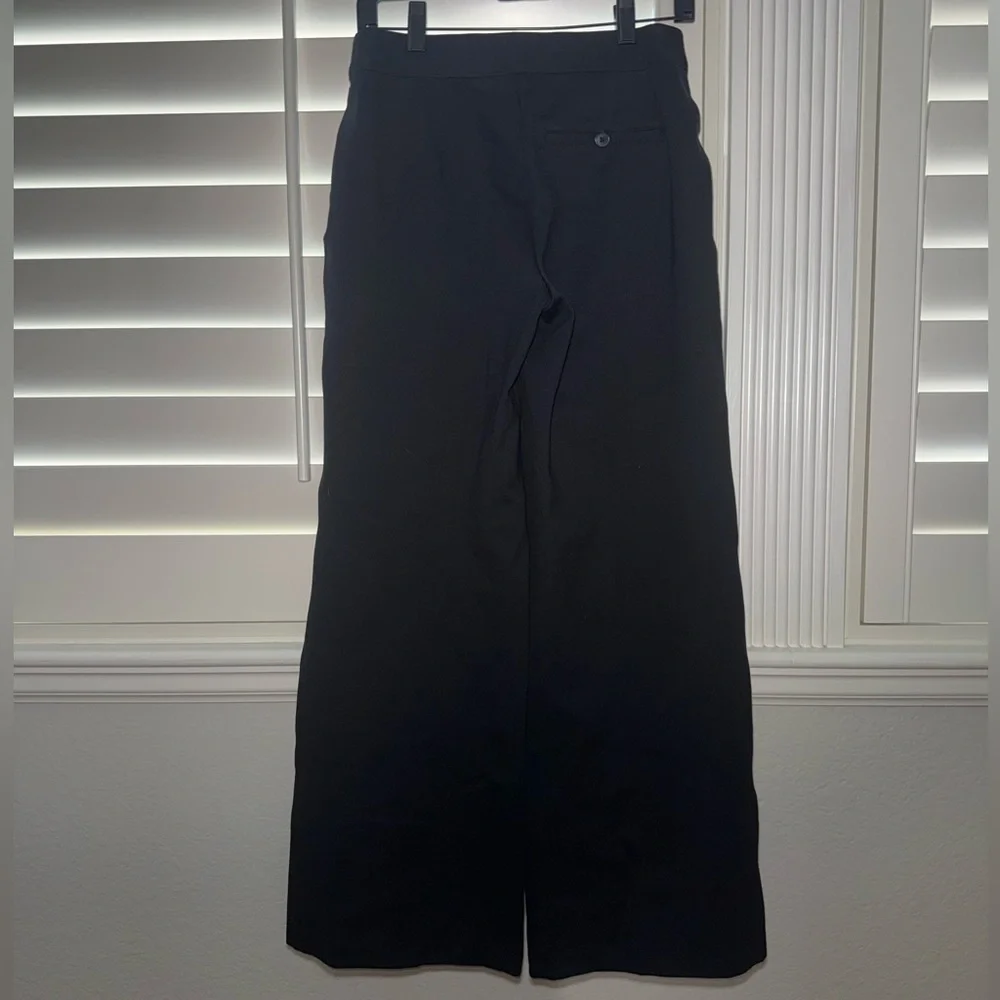 Spanx Petite The Perfect Fit Ponte Wide Leg High Rise Pants Black Size Small - Picture 3 of 7